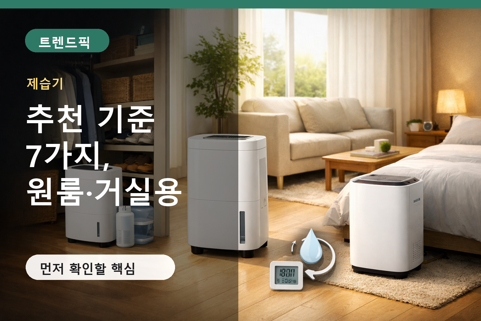 제습기 추천 기준 7가지, 원룸·거실용 구매 체크리스트